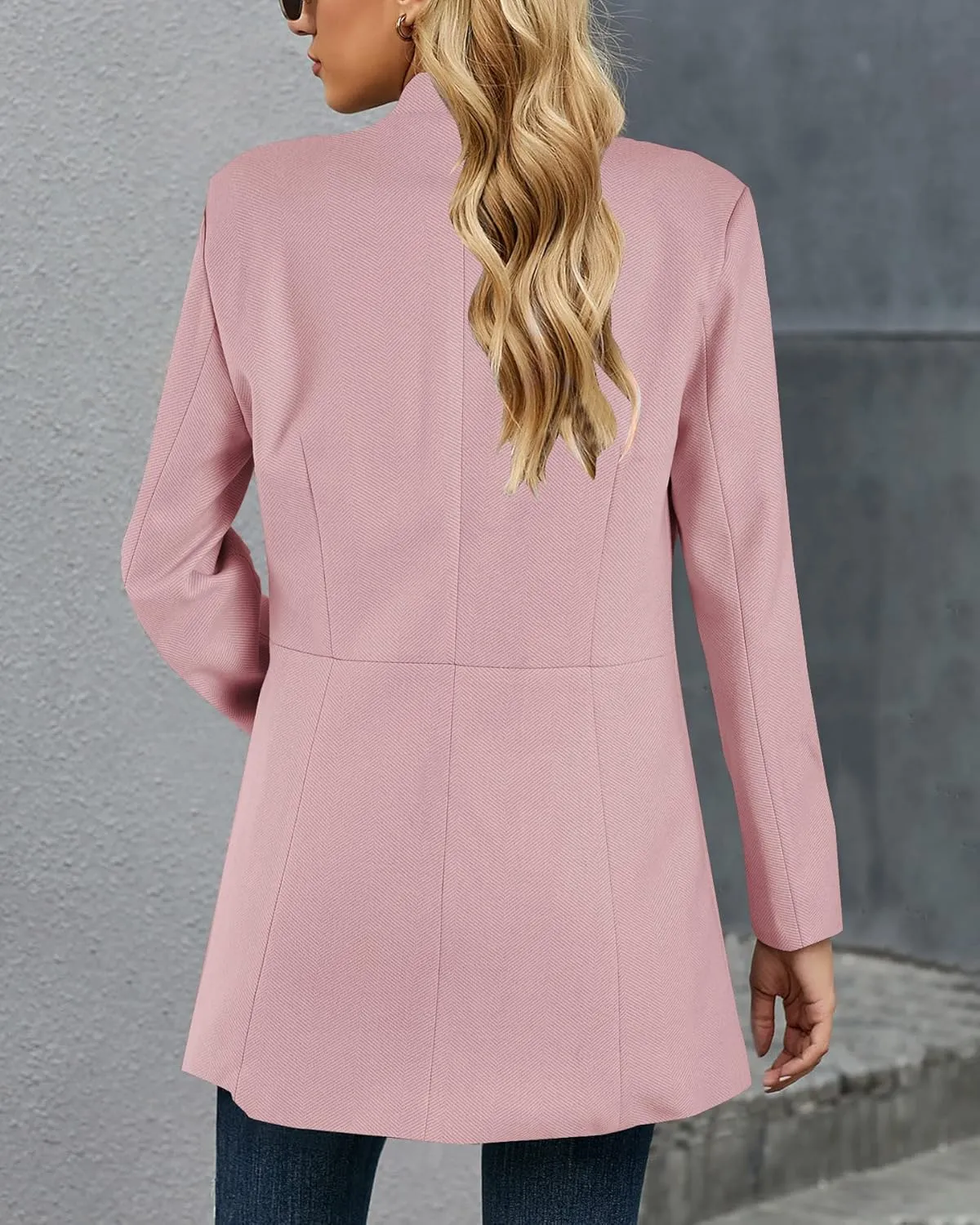 Grlasen Women's Long Pea Coats Winter Wool Jackets Lapel Slim Fit Outerwear Dressy Casual Elegant Warm Overcoats