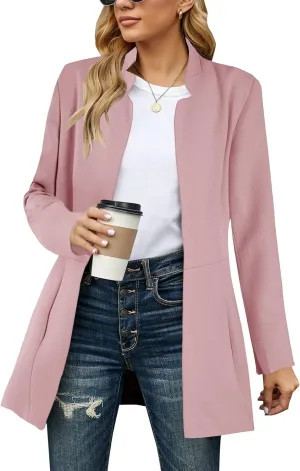 Grlasen Women's Long Pea Coats Winter Wool Jackets Lapel Slim Fit Outerwear Dressy Casual Elegant Warm Overcoats