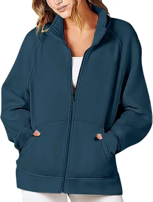 Half Zip Sweatshirts Fleece Jackets Cropped Hoodies Womens Quarter Zip Up Pullover Fall Outfits