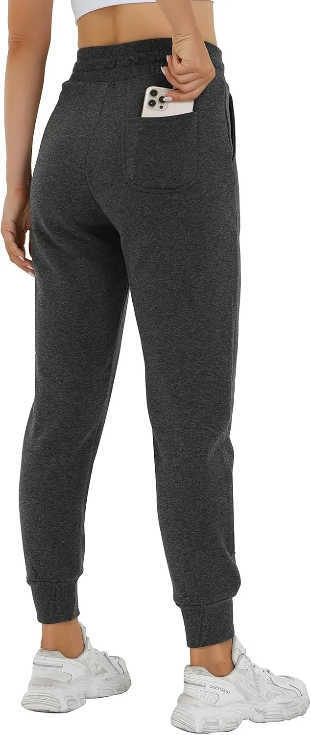 Heathyoga Fleece Lined Joggers for Women Thermal Sweatpants for Women Joggers with Pockets Workout Pants Running Pants