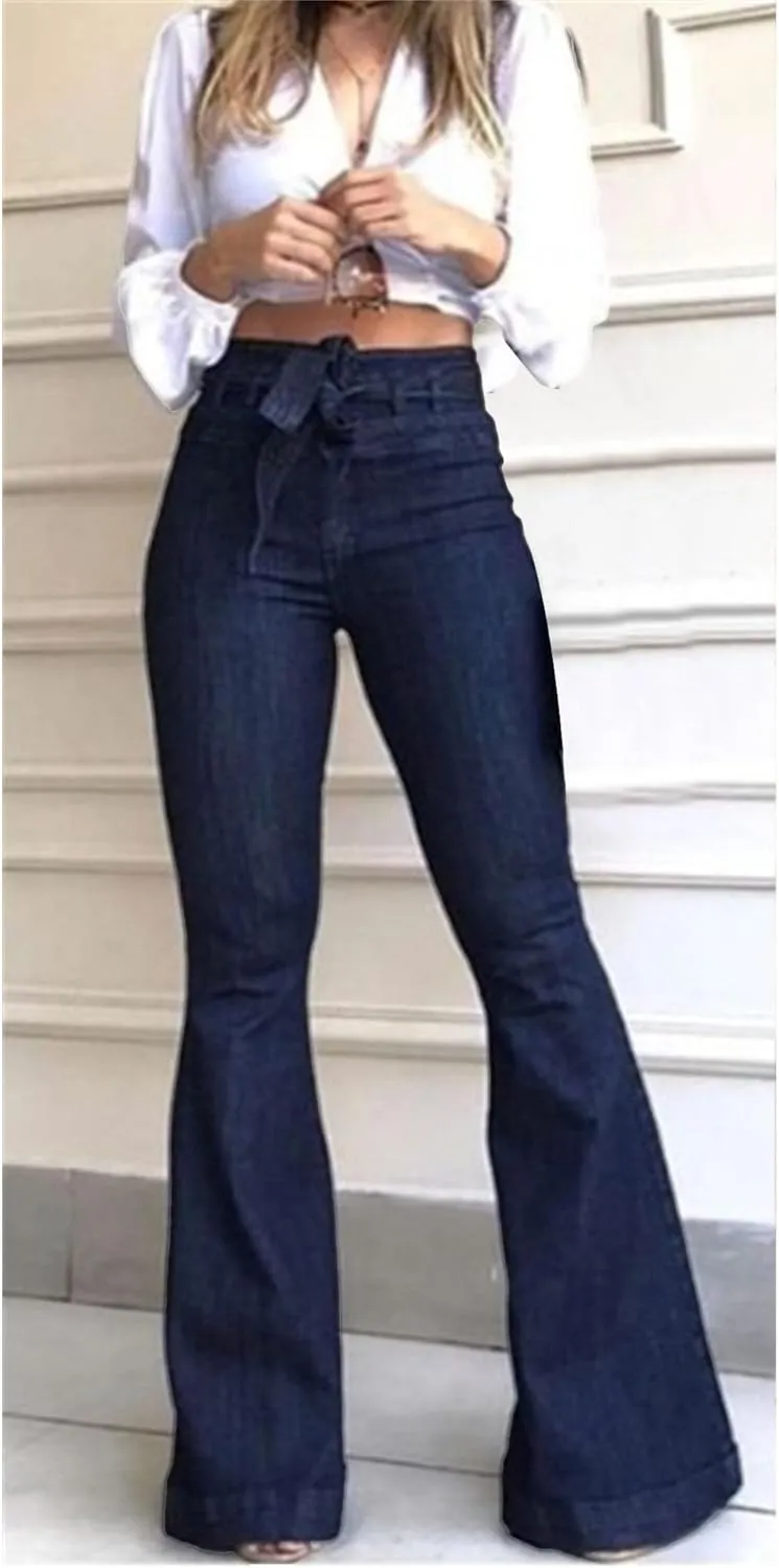 High Waisted Jeans for Women Flare Jeans for Women Stretch Wide Leg Jeans
