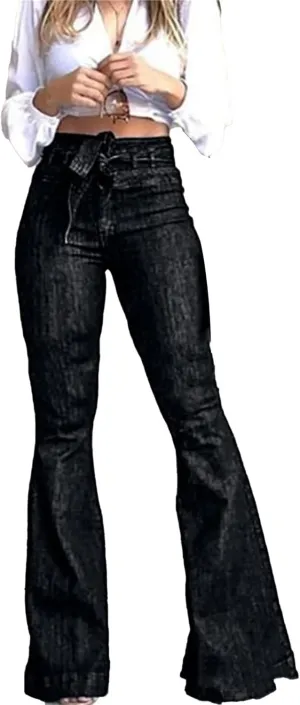 High Waisted Jeans for Women Flare Jeans for Women Stretch Wide Leg Jeans