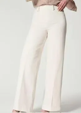 High-Waisted wash Jeans, Comfortable Elasticated Waistband, Stretch Wide-Leg Jeans