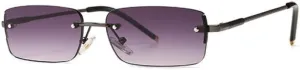 HMRGLMIE-Rimless Sunglasses Candy Colors Tinted Small Rectangle Shades UV400