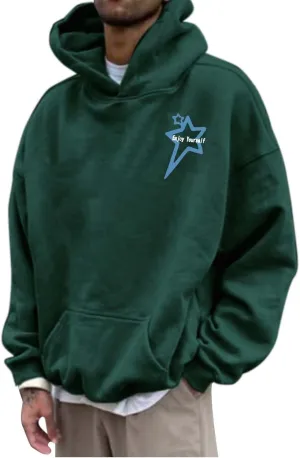Hoodies for Men Pullover Mens Hooded Sweatshirt Full Zip Sweatshirts Men's Hooded Sweatshirt Color Block Long Sleeve