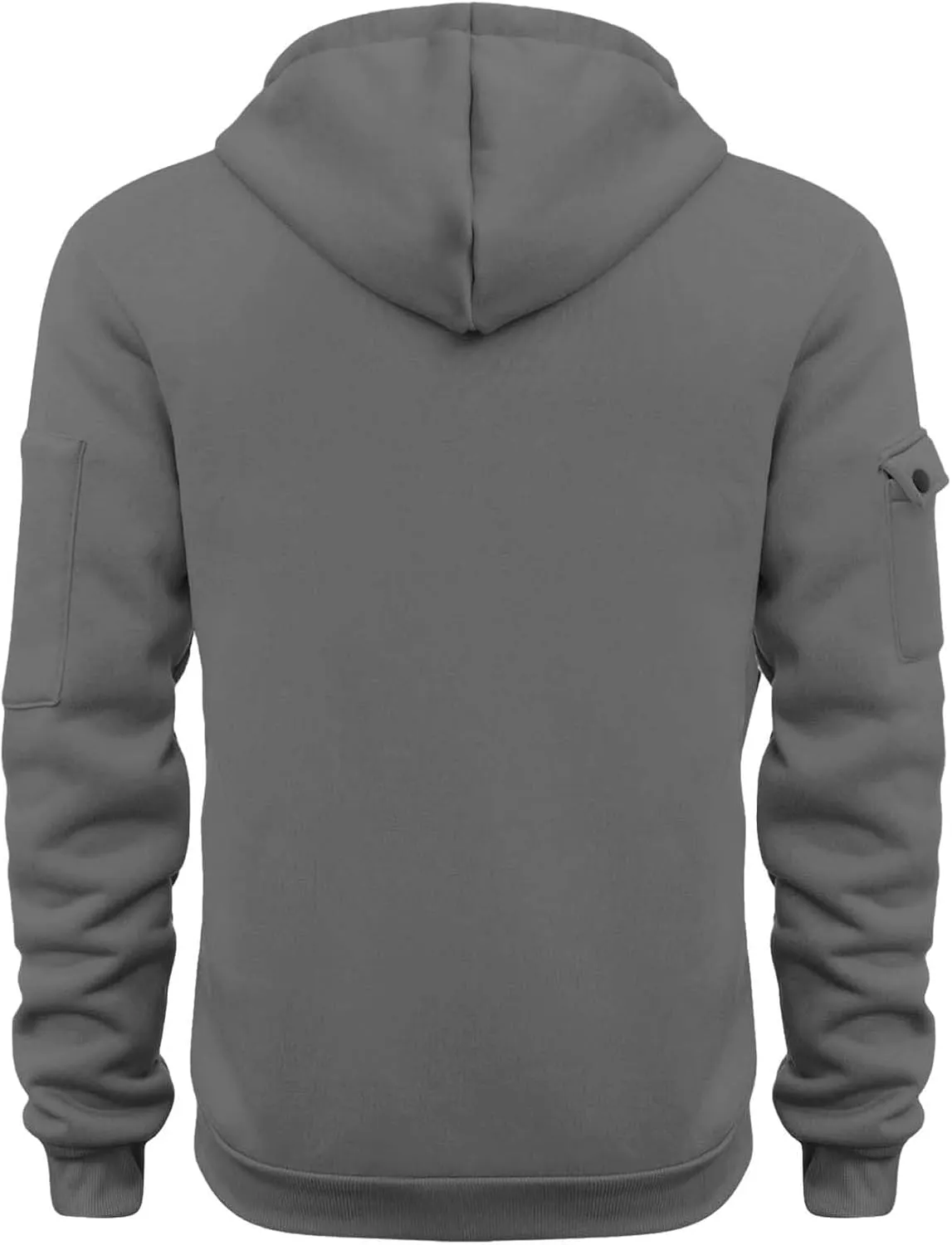 Hoodies for Men Quarter Zip Up Pullover Vintage Work Hoodie with Pockets Military Tactical Construction Sweatshirt