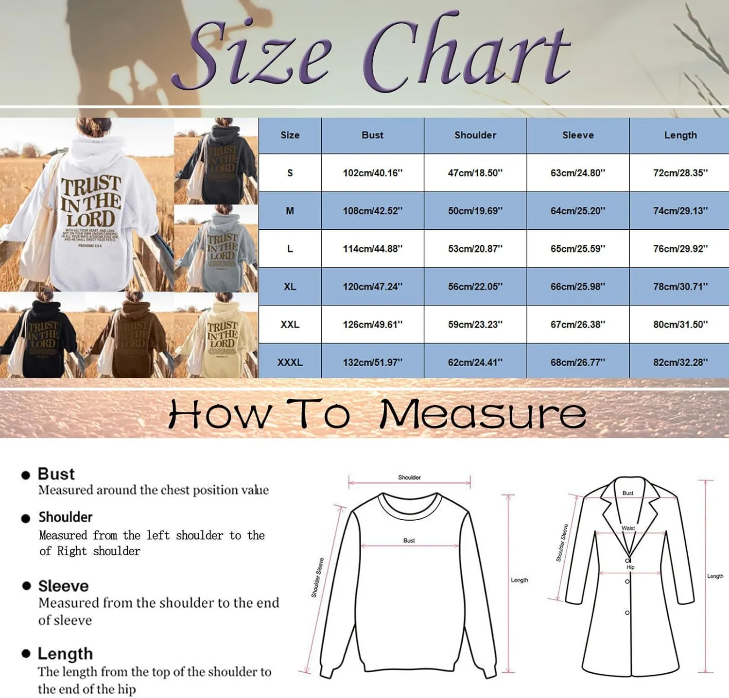 Hoodies for Teen Girls Trust in The Lord Christian Hoodies for Women Trendy Graphic Oversize Pullover Hoodies