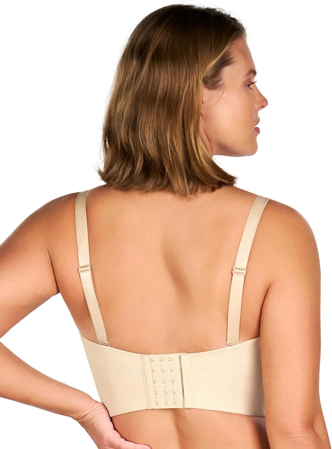 HSIA Longline Strapless Bra for Women, Anti-Slip Support Corset for Large Bust Convertible Bustier Bandeau for Big Breasts