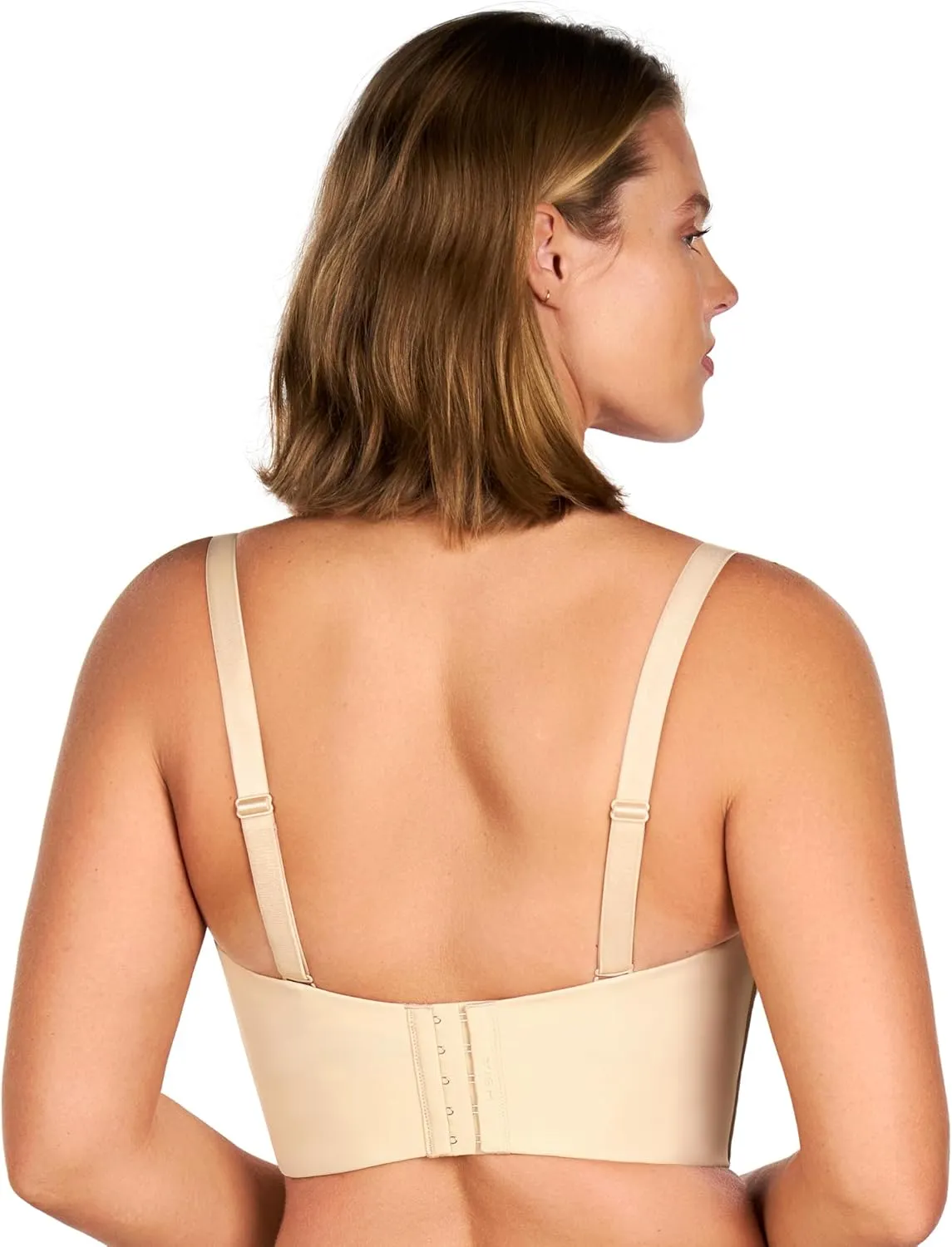 HSIA Longline Strapless Bra for Women, Anti-Slip Support Corset for Large Bust Convertible Bustier Bandeau for Big Breasts