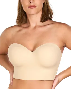 HSIA Longline Strapless Bra for Women, Anti-Slip Support Corset for Large Bust Convertible Bustier Bandeau for Big Breasts