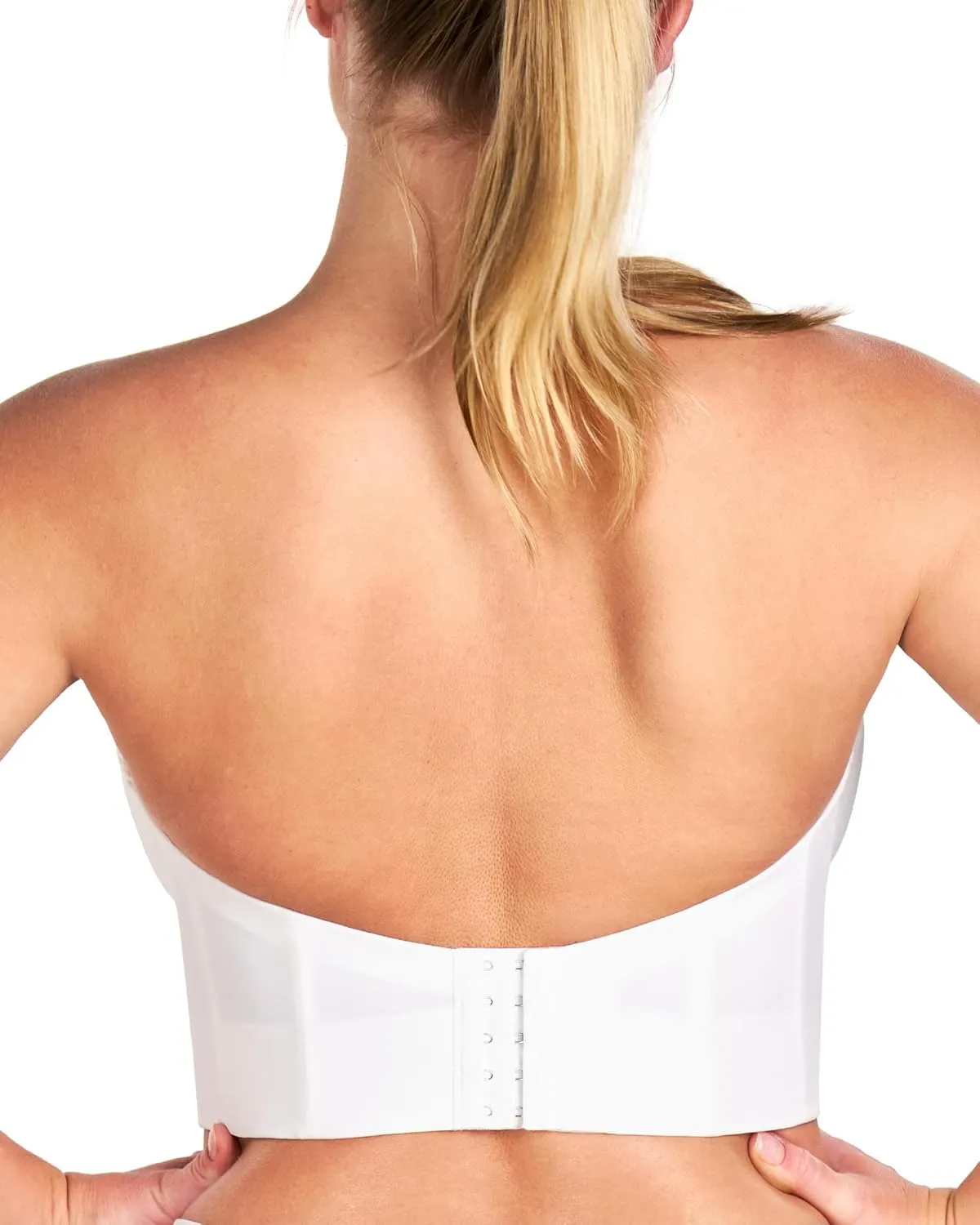 HSIA Longline Strapless Bra for Women, Anti-Slip Support Corset for Large Bust Convertible Bustier Bandeau for Big Breasts