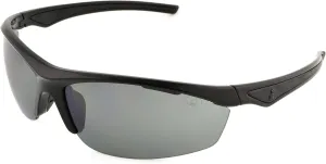 IRONMAN Ready Wrap-Around Sport Sunglasses for Men, Shiny Black, 71mm