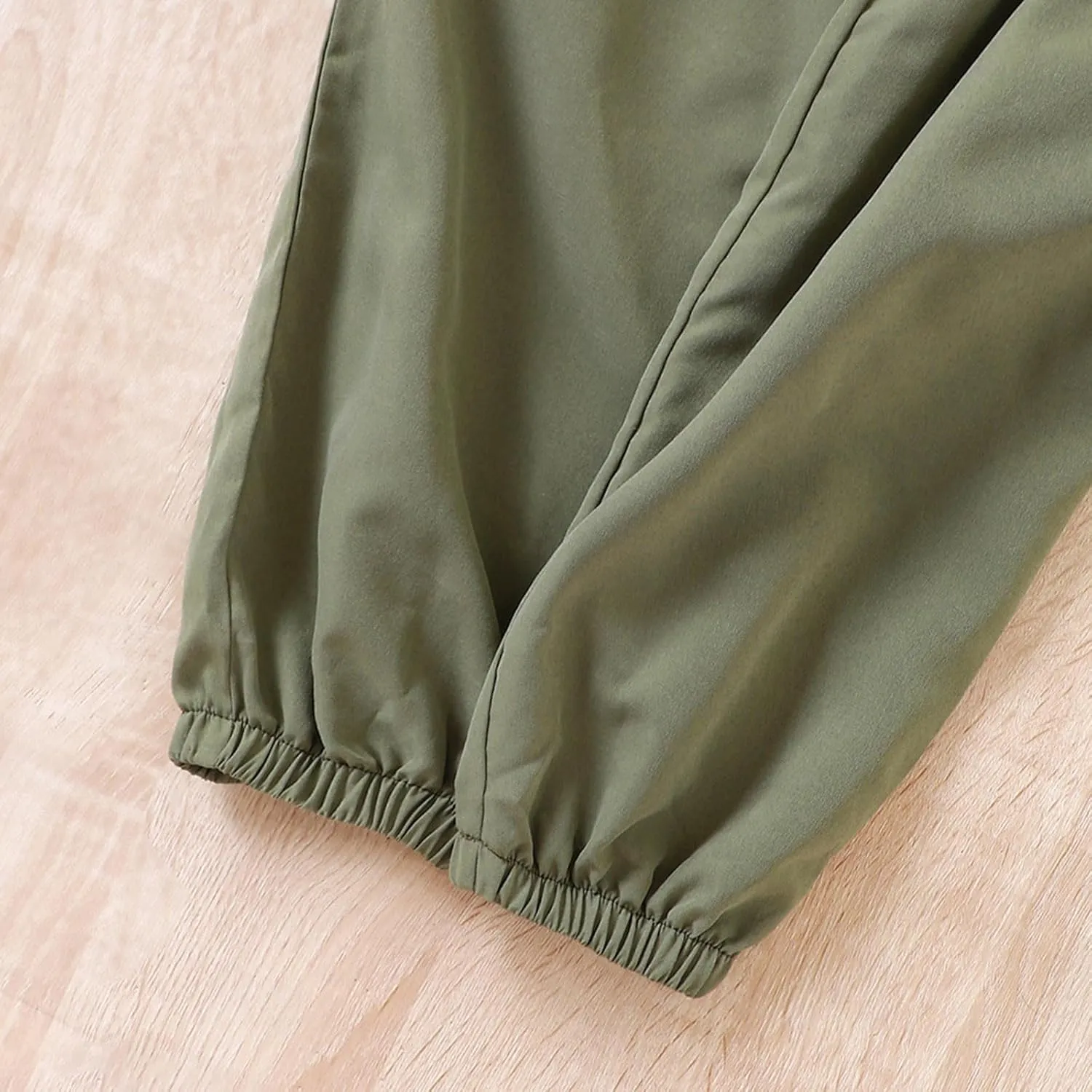 Jogger Pants for Girls Kids & Toddler Cargo Pants Elastic Waist Straight Leg Cargo Pants with Pocket