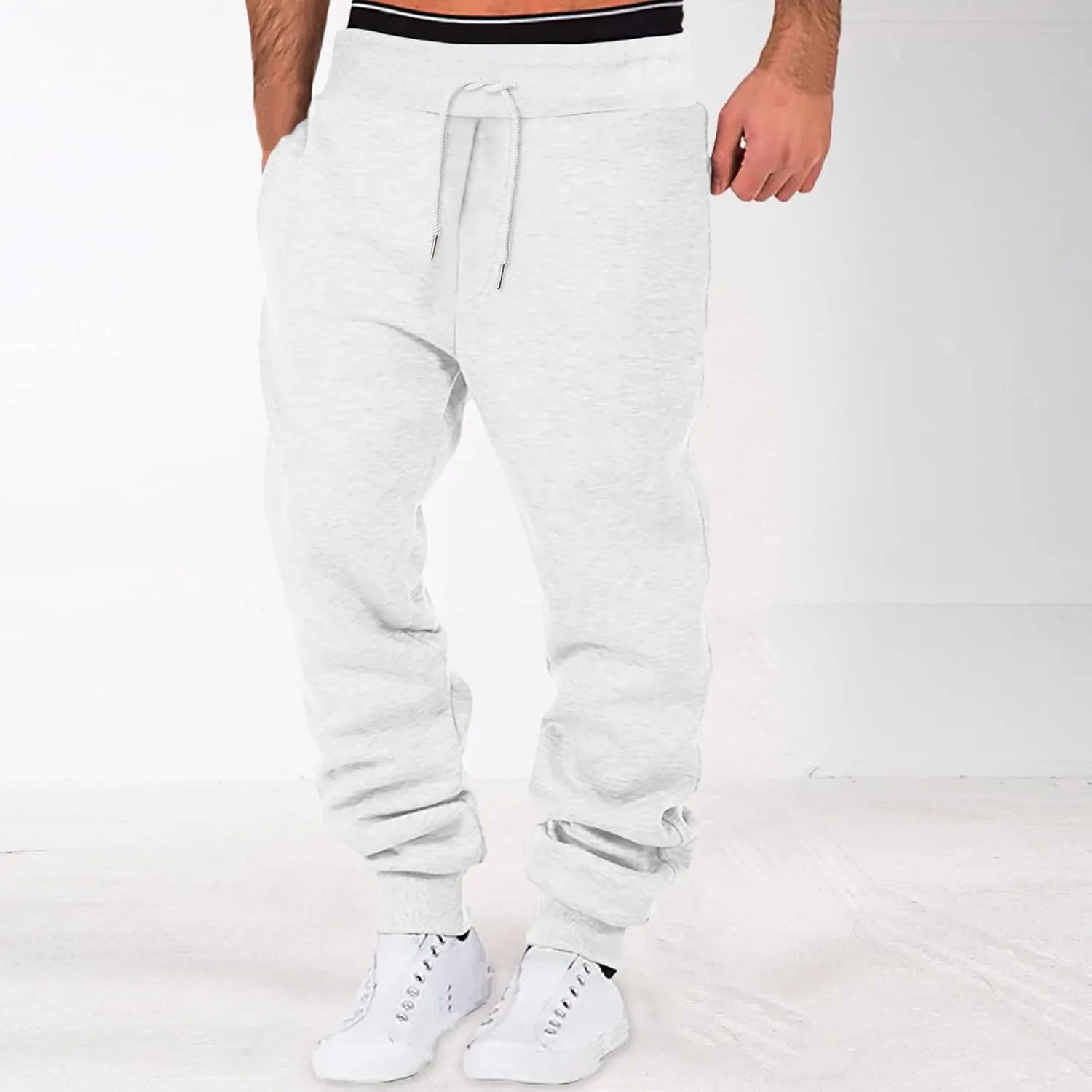 Joggers for Men Big and Tall Heavyweight Fleece Joggers Sweatpants Slim Fit Mens Athletic Jogger Pants with Pockets