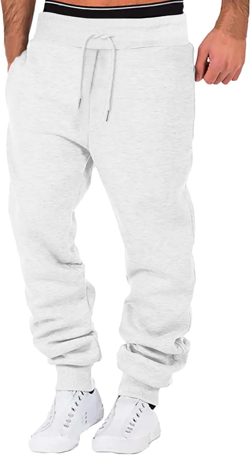 Joggers for Men Big and Tall Heavyweight Fleece Joggers Sweatpants Slim Fit Mens Athletic Jogger Pants with Pockets
