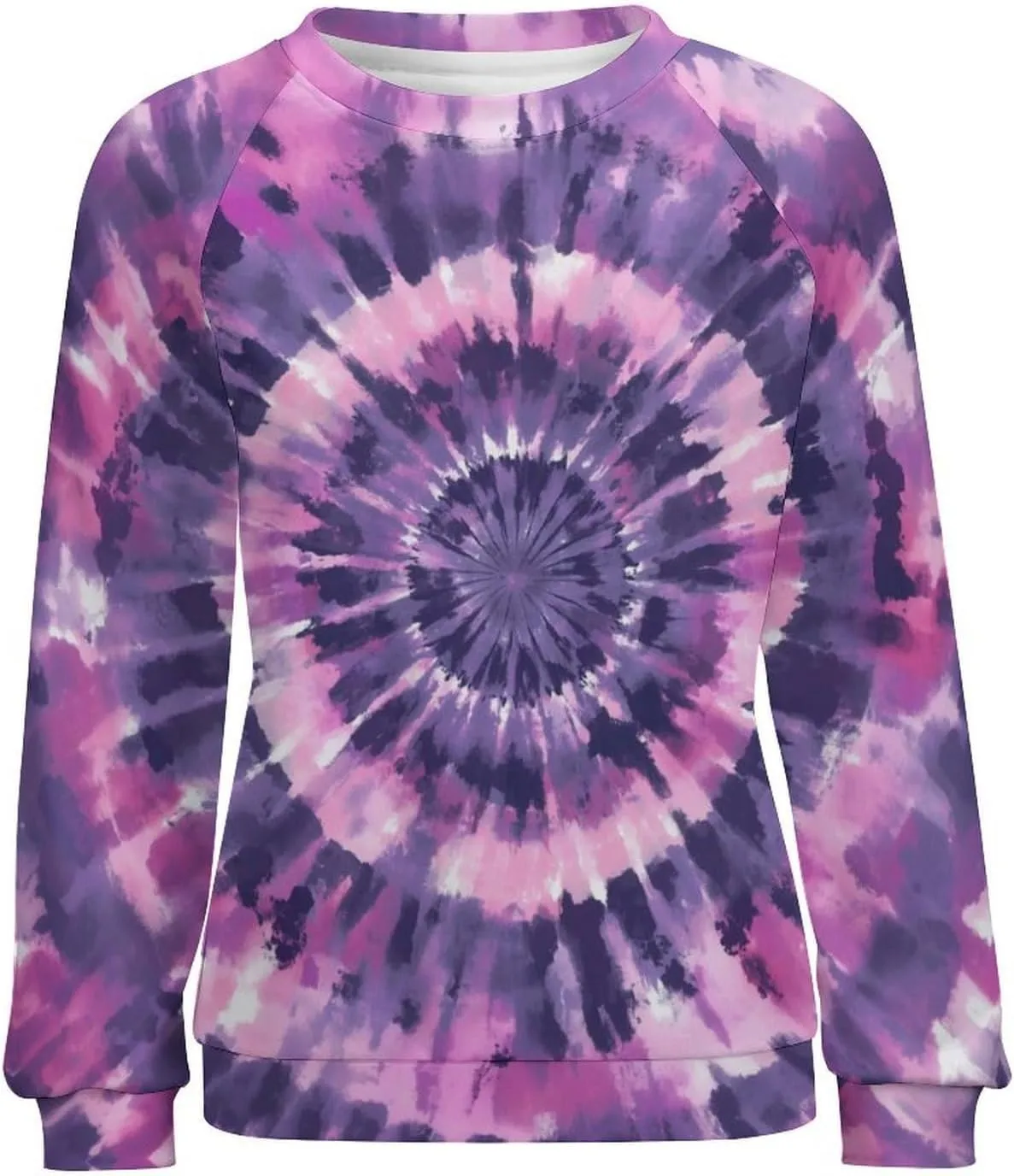 JooMeryer Tie Dye Sweatshirt for Women Long Sleeve Lightweight Oversize Pullover Sweatshirts