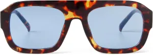 JUDOO Retro 70s Square Aviator Sunglasses for Women Men Tortoise Green Chunky Bridge Sunglasses Thick Frame Vintage Aviators