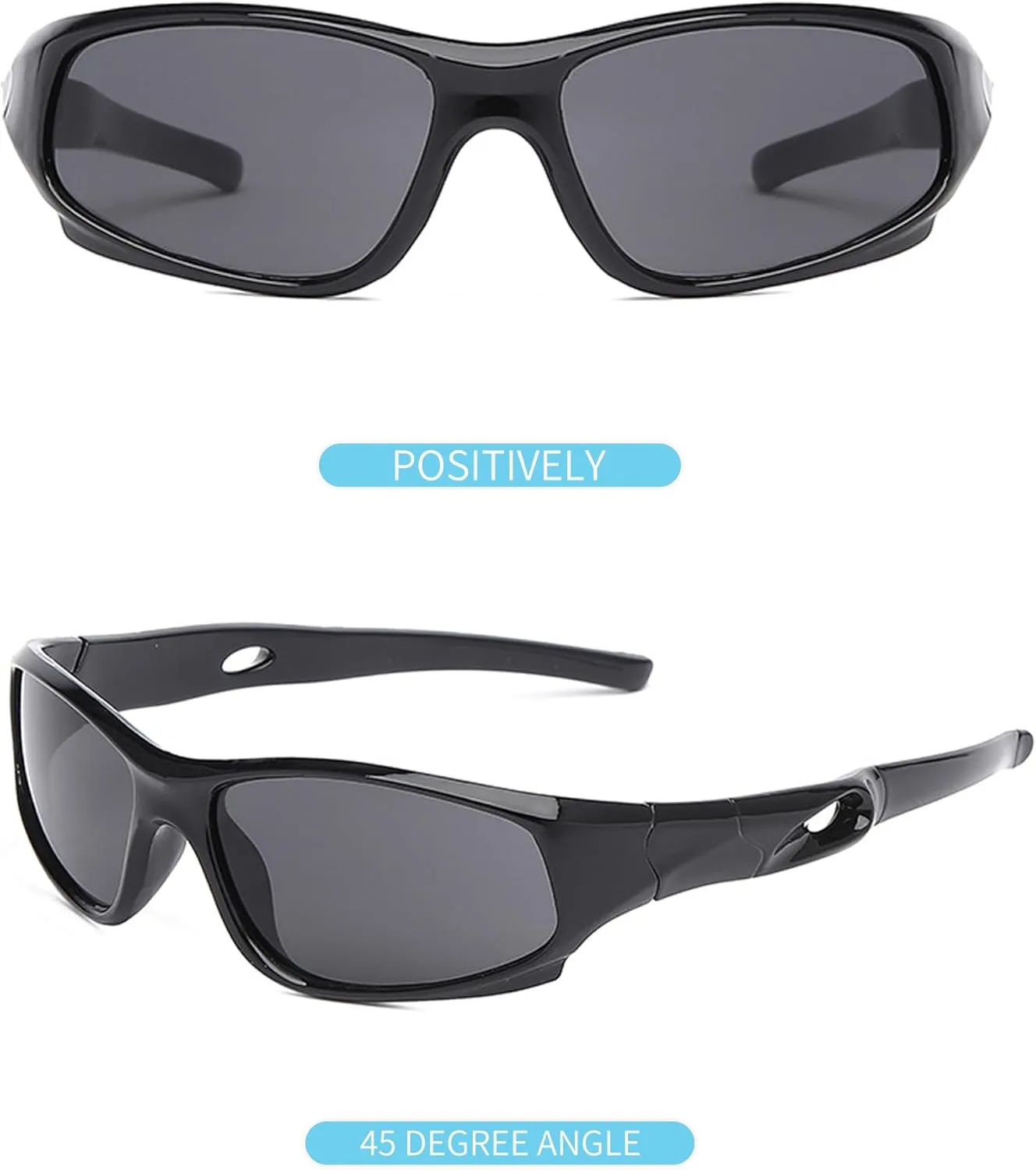 Kids Sunglasses Sports Polarized Sunglasses UV Protection Sunglasses Youth Baseball Shade Sunglasses Unbreakable