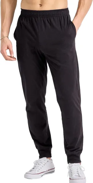 Knit Casual Pants for Men Lightweight Lounge Workout Trousers Classic Comfort Cotton Outdoor Joggers