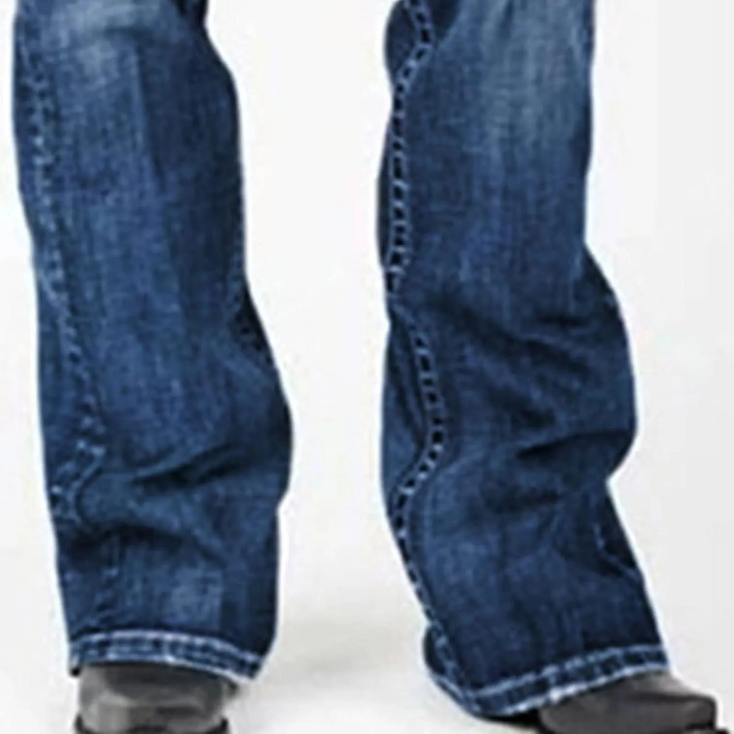 Ladies Distressed Washed Denim Trousers Stretchy Boot Cut Jeans Pocket Jeans Stretch Vintage Cotton Loose Trousers