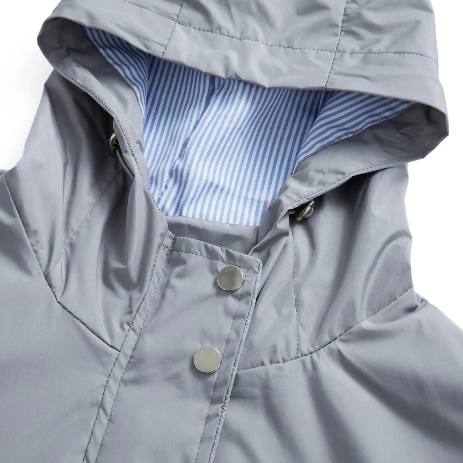 Lu's Chic Women's Rain Jackets Anorak Waterproof Casual Military Utility Outdoor Fall Hood