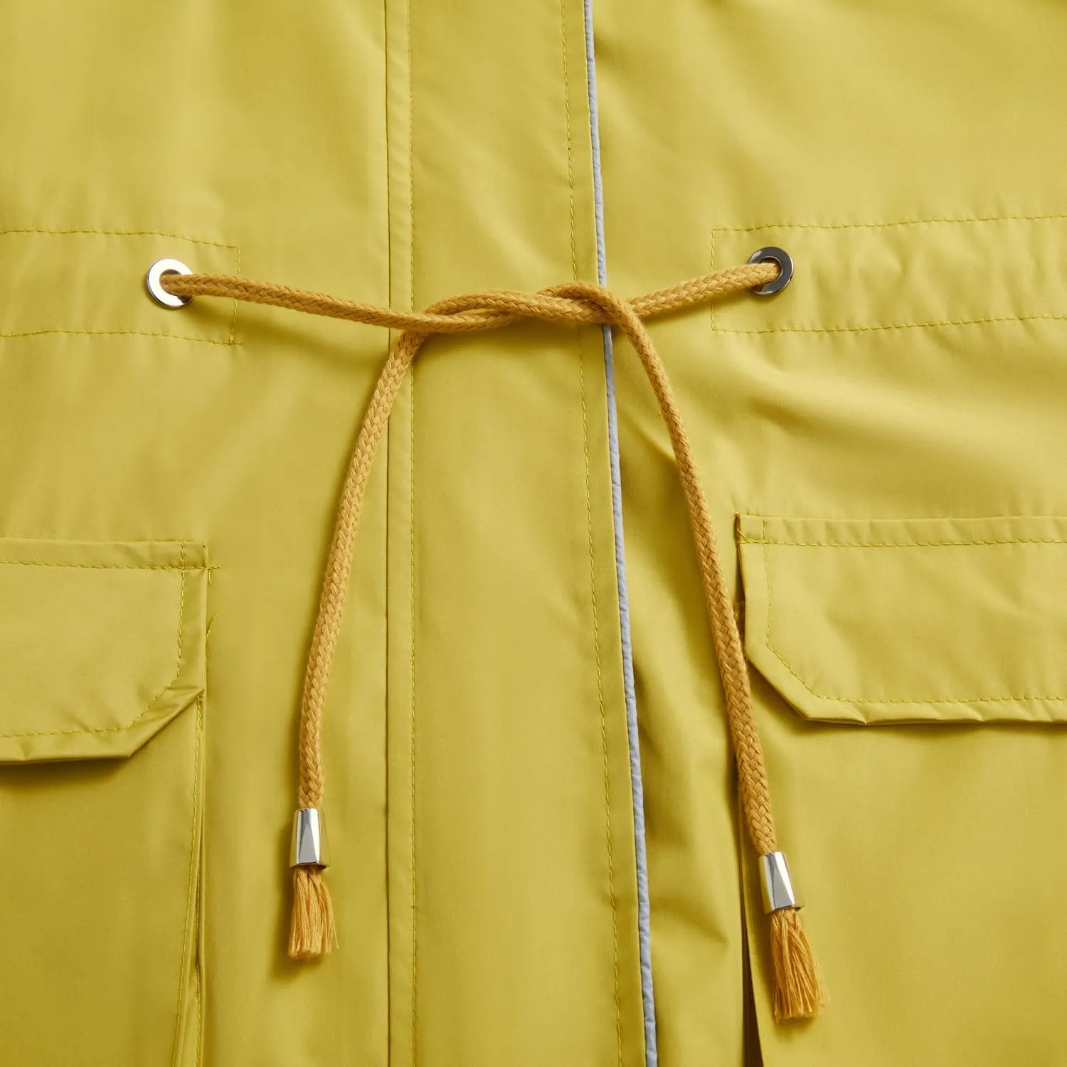 Lu's Chic Women's Rain Jackets Anorak Waterproof Casual Military Utility Outdoor Fall Hood