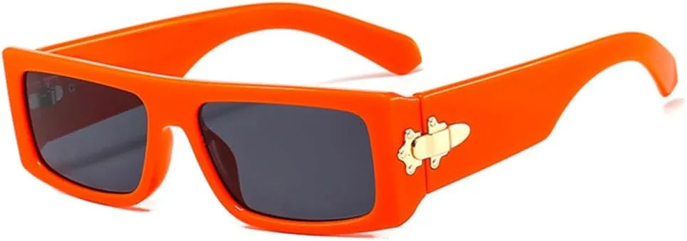 Marbling Rectangle Sunglasses Women Men Vintage Sunglasses UV400