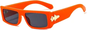 Marbling Rectangle Sunglasses Women Men Vintage Sunglasses UV400