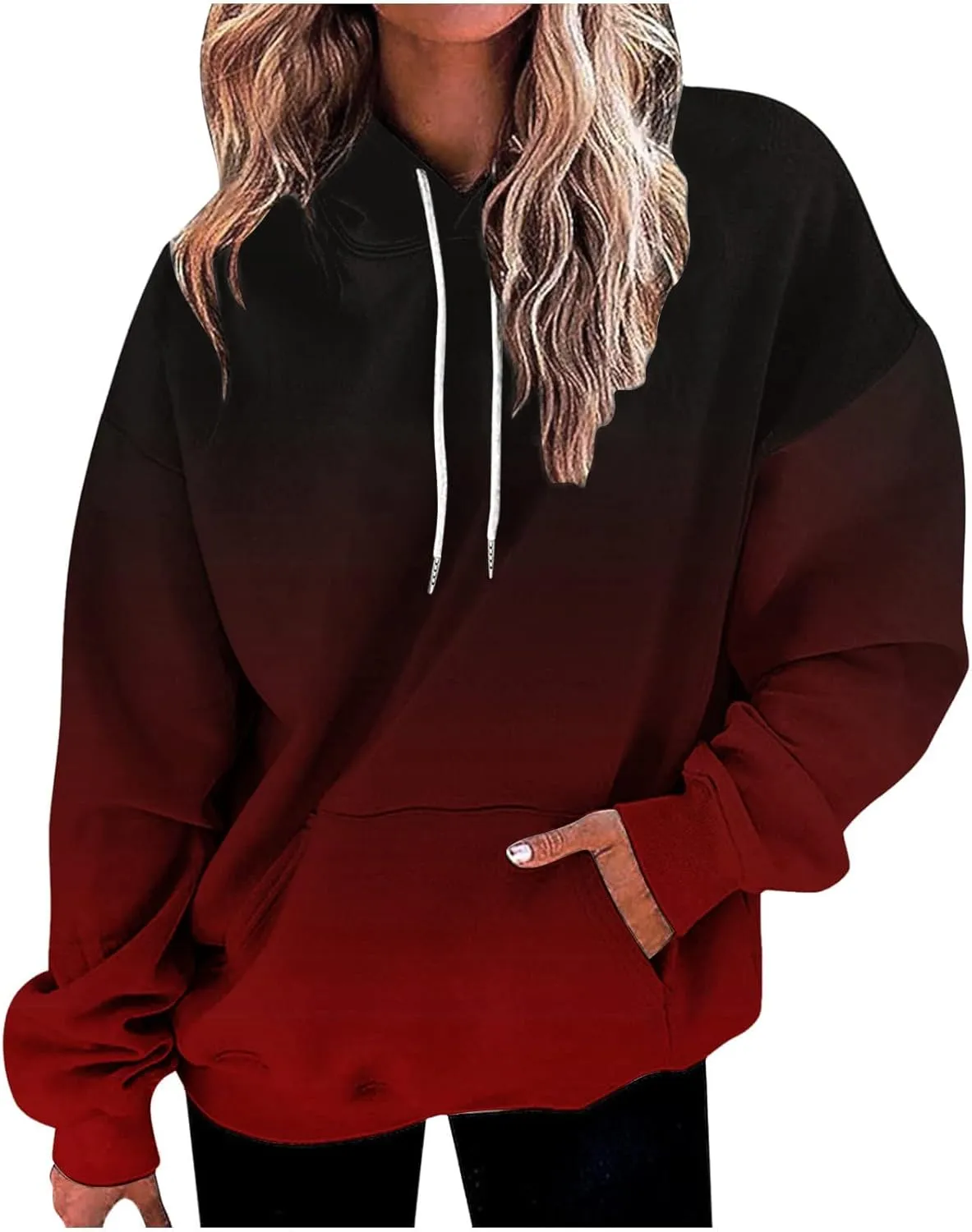 MCILLO Womens Tie Dye Oversized Hoodies Drawstring Pullover Sweatshirt Trendy Sweater Tops Fall Fashion Clothes 2024