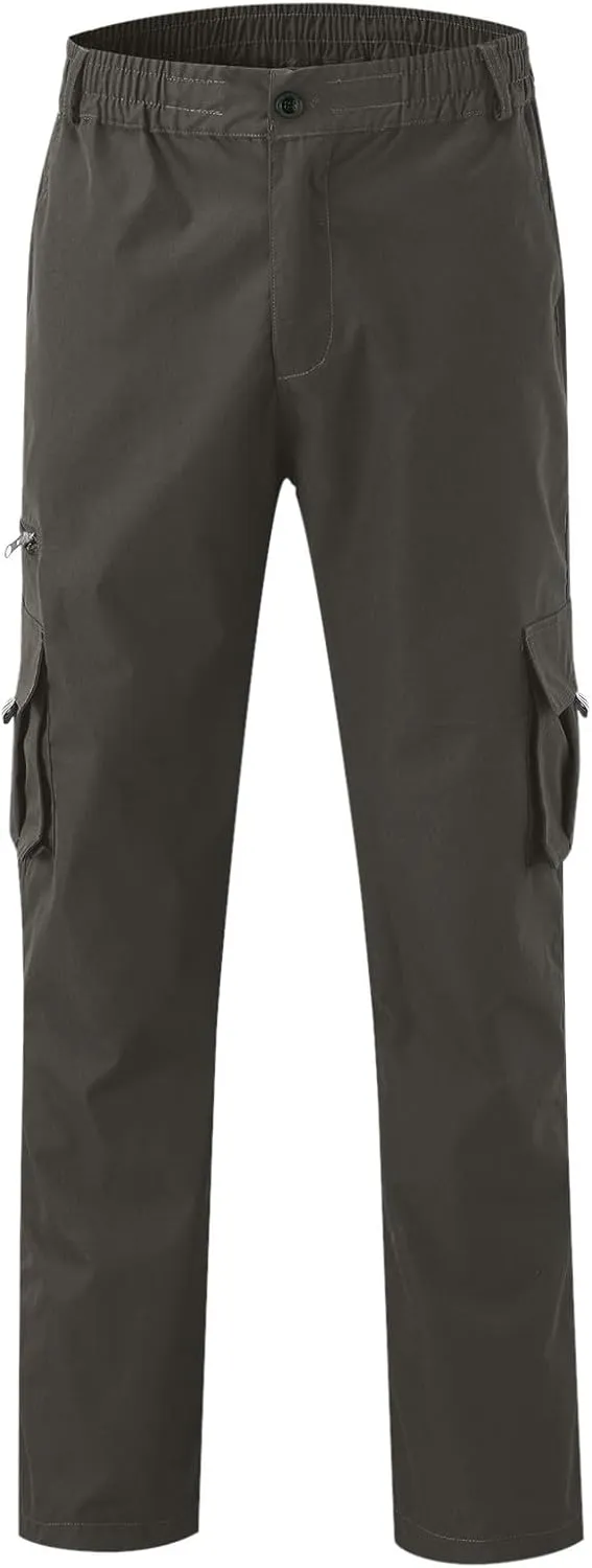 Men Cargo Pants Baggy Outdoor Waterproof Hiking Work Pants Stretch Multi Pockets Lightweight Classic Tactical Pants