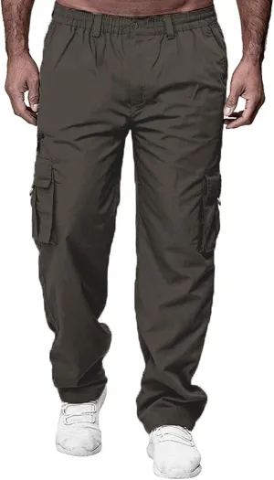 Men Cargo Pants Baggy Outdoor Waterproof Hiking Work Pants Stretch Multi Pockets Lightweight Classic Tactical Pants