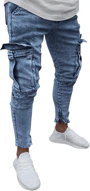Men Slim Zipper Denim Jeans Mens Relaxed Fit Jeans for Men Jeans for Men Regular Relaxed Fit Jeans for Men Jeans