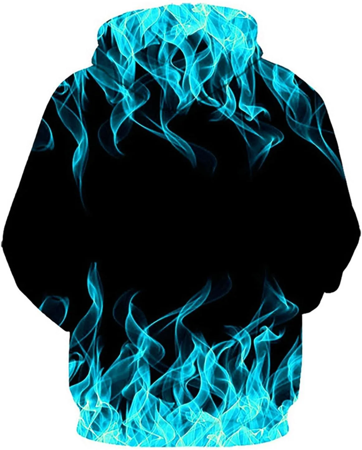 Men Women Unisex Novelty Hoodies 3D Flame Graphic Print Pullover Tops Fashion Fall Winter Hooded Sweatshirts