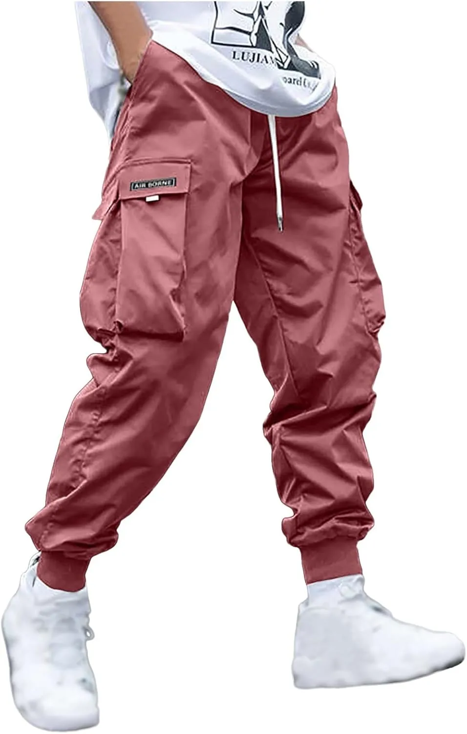 Men's Cargo Joggers Pants Casual Lightweight Trousers Relaxed Fit Sport Hiking Joggers Pant Outdoor Sweatpants