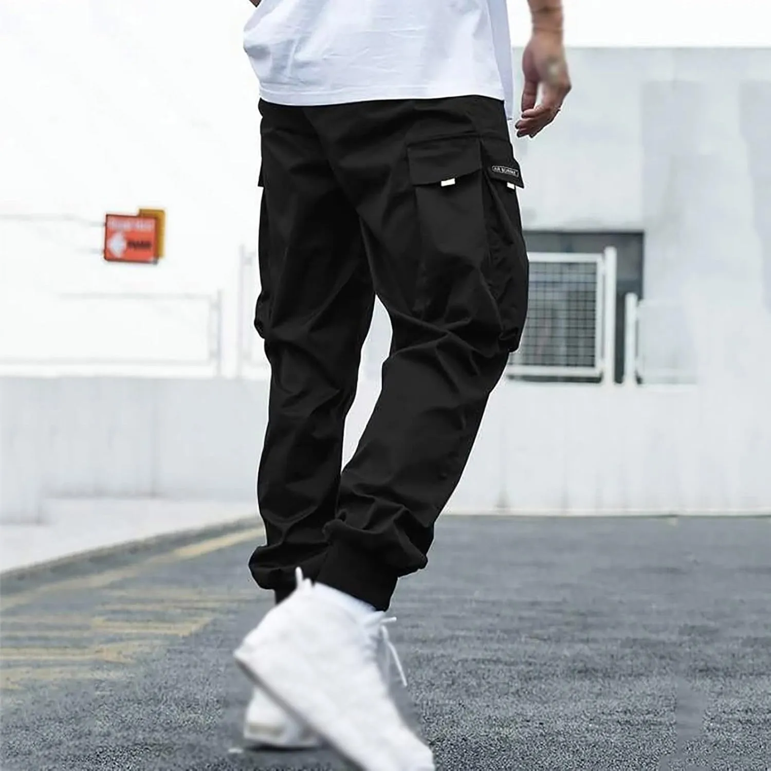 Men's Cargo Joggers Pants Casual Lightweight Trousers Relaxed Fit Sport Hiking Joggers Pant Outdoor Sweatpants