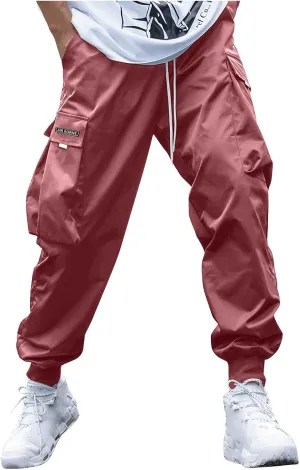 Men's Cargo Joggers Pants Casual Lightweight Trousers Relaxed Fit Sport Hiking Joggers Pant Outdoor Sweatpants