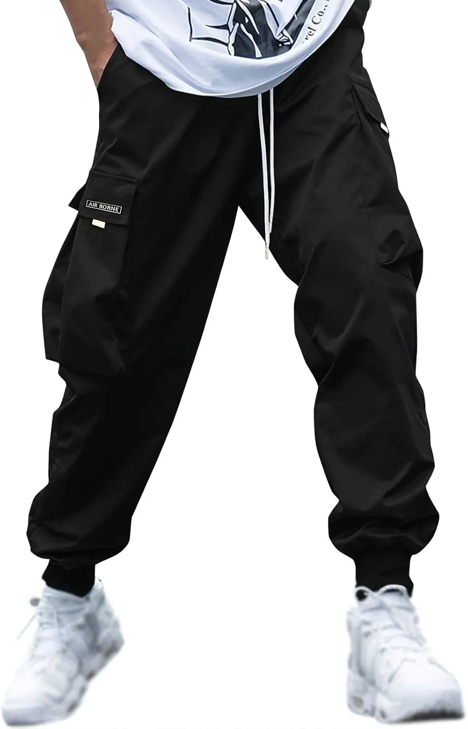 Men's Cargo Joggers Pants Casual Lightweight Trousers Relaxed Fit Sport Hiking Joggers Pant Outdoor Sweatpants