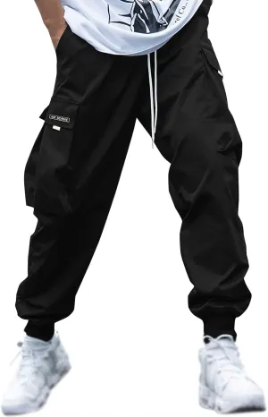Men's Cargo Joggers Pants Casual Lightweight Trousers Relaxed Fit Sport Hiking Joggers Pant Outdoor Sweatpants