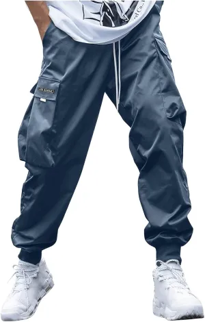 Men's Cargo Joggers Pants Casual Lightweight Trousers Relaxed Fit Sport Hiking Joggers Pant Outdoor Sweatpants