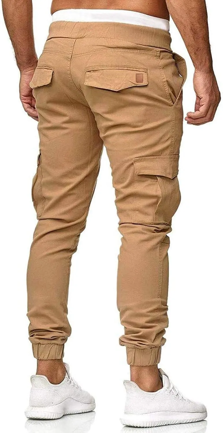 Mens Cargo Joggers Pants White Jeans Men Relaxed Fit Sweatpants Dress Pants Stacked Sweatpants Men Long Jogger