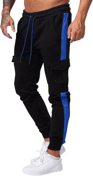 Men's Casual Cargo Pants Workout Joggers Stretch Sweatpants Hiking Drawstring Workout Athletic Pants with Pockets