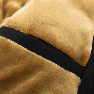 Mens Fleece Lined Puffer Jacket Windbreaker Parka Plus Size Down Coat Warm Winter Coats with Detachable Hood