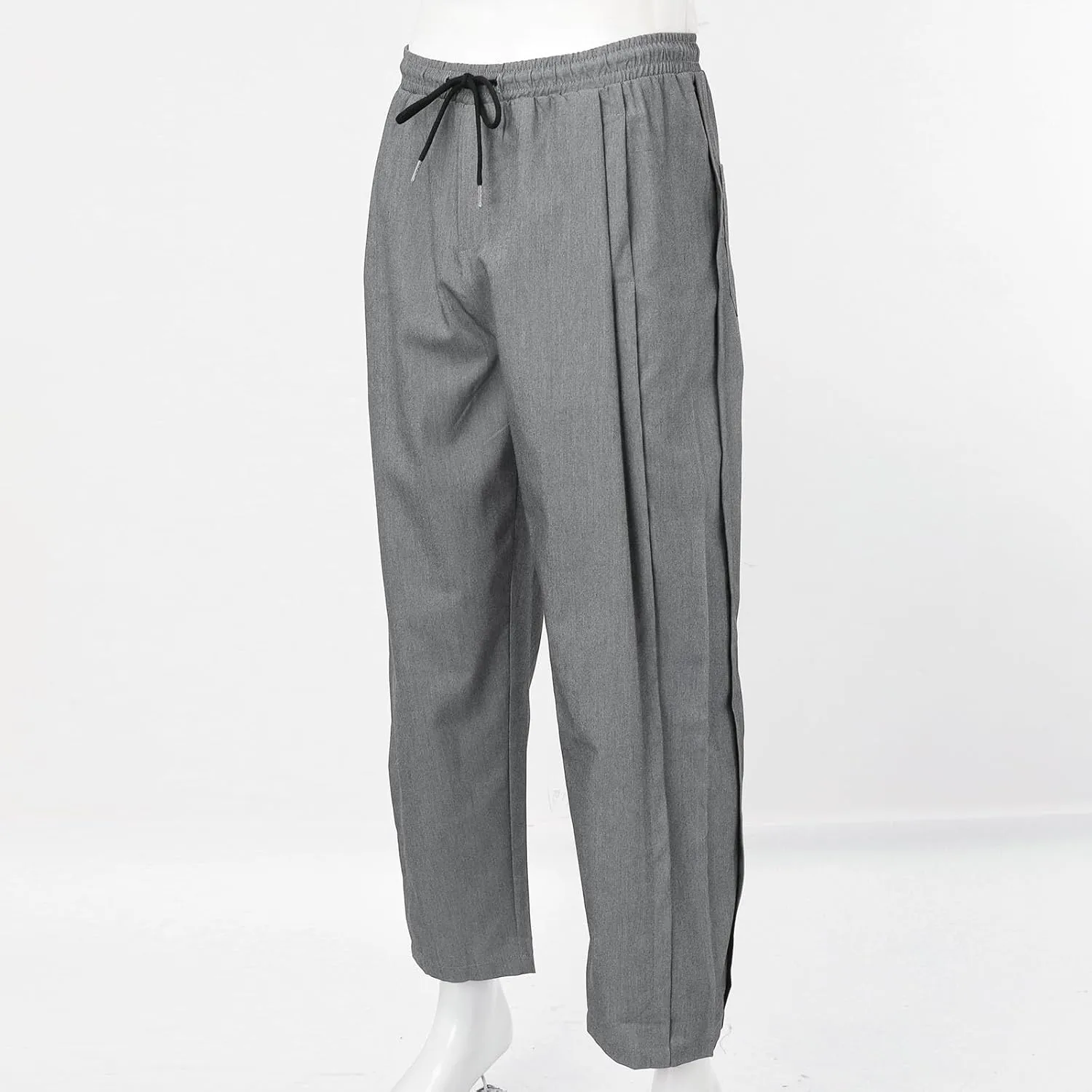 Mens Four Seasons Retro Loose Harlan Trousers Simple Straight Wide Leg Pants Sport Trousers