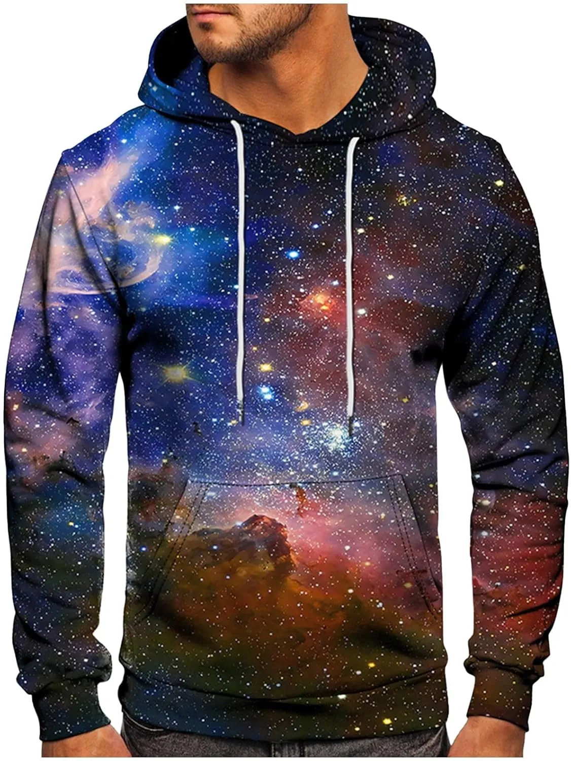 Mens Graphic Hoodies Oversized Lightweight Loose Tie Dye Printed Hooded Casual Fashion Sports Sweatshirt Fleece