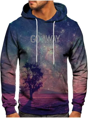 Mens Graphic Hoodies Oversized Lightweight Loose Tie Dye Printed Hooded Casual Fashion Sports Sweatshirt Fleece