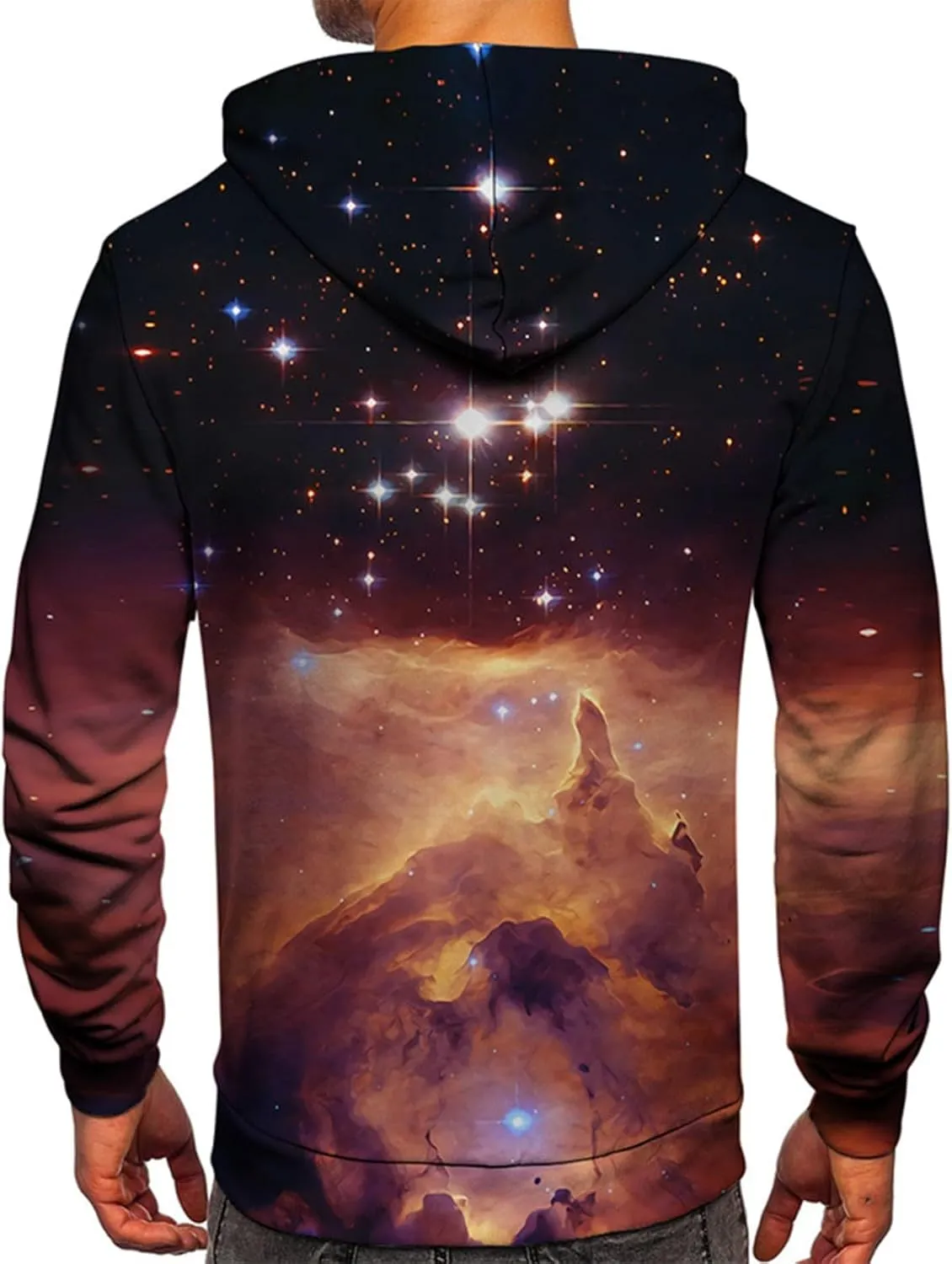 Mens Graphic Hoodies Oversized Lightweight Loose Tie Dye Printed Hooded Casual Fashion Sports Sweatshirt Fleece