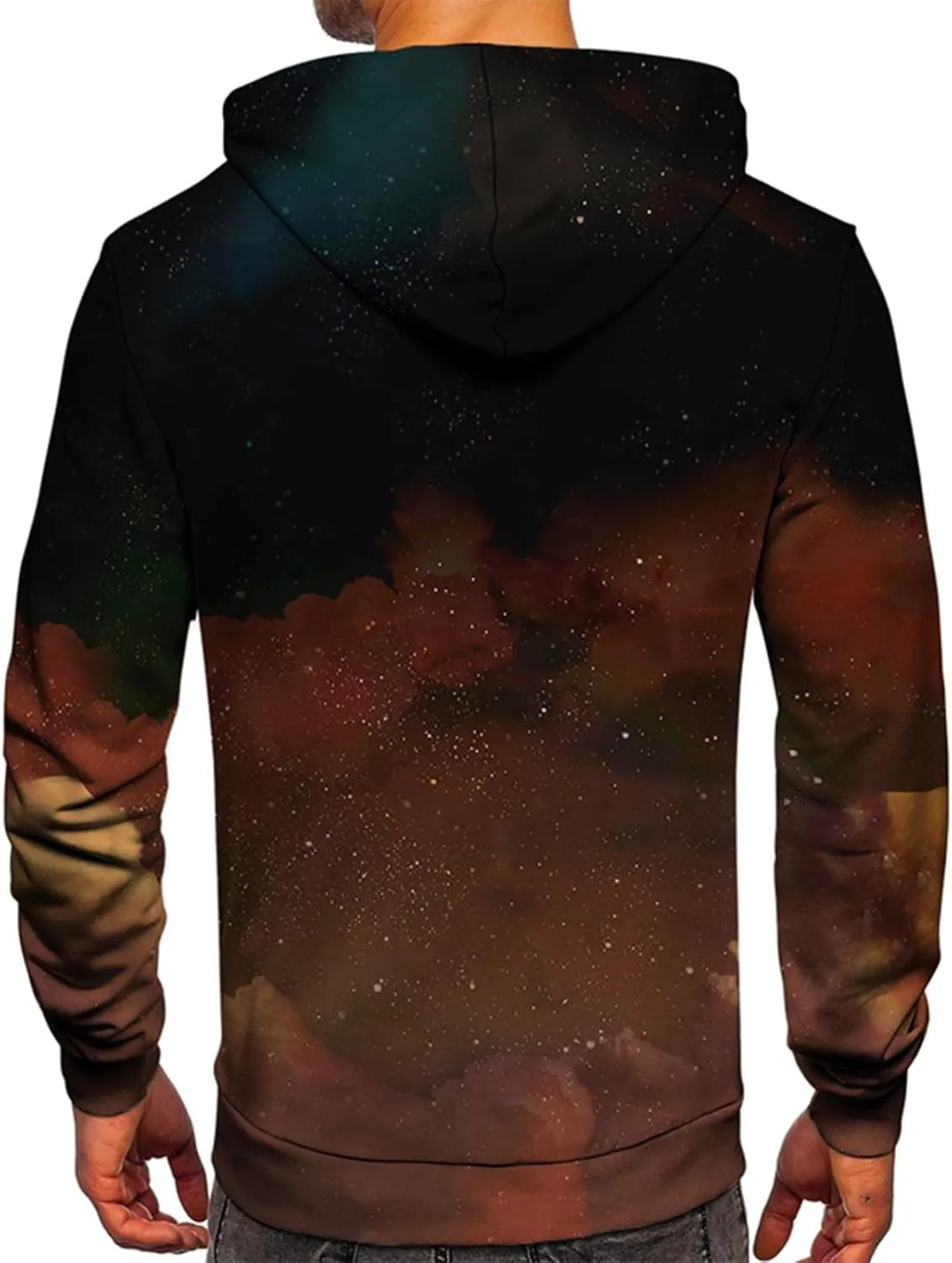 Mens Graphic Hoodies Oversized Lightweight Loose Tie Dye Printed Hooded Casual Fashion Sports Sweatshirt Fleece
