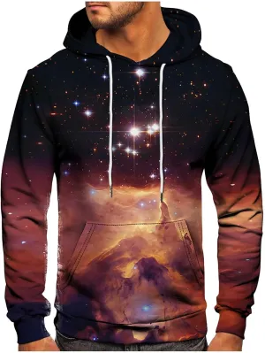 Mens Graphic Hoodies Oversized Lightweight Loose Tie Dye Printed Hooded Casual Fashion Sports Sweatshirt Fleece