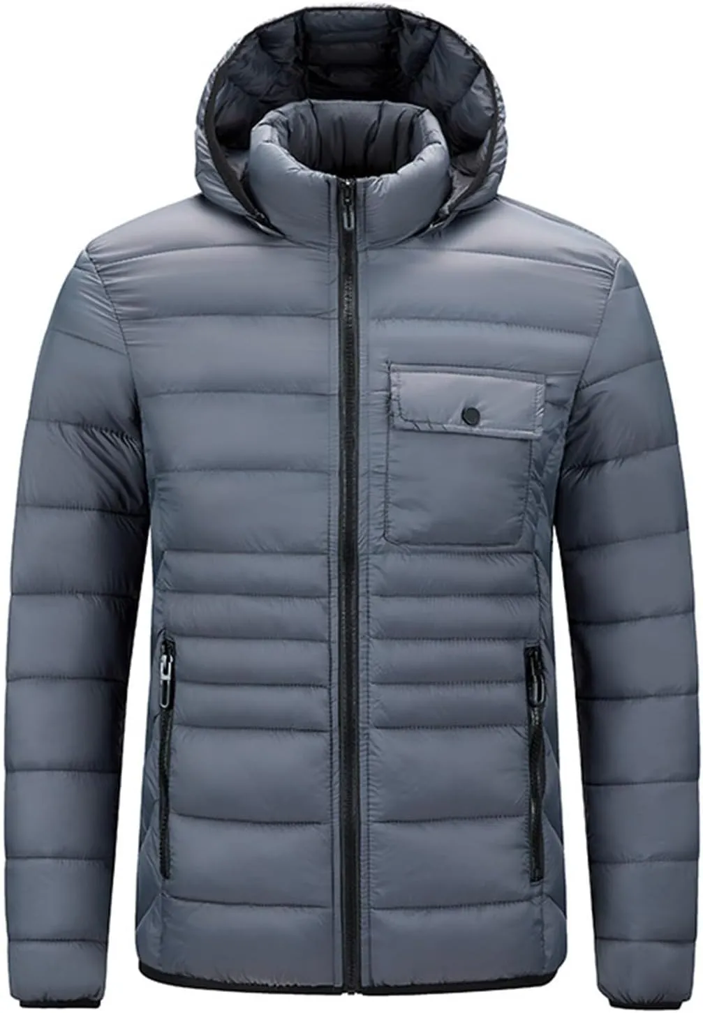 Men's Hooded Winter Coat Unisex Winter ThiWarm Down Jacket with Windproof Hooded Collar Winter Jacket Coat Mens