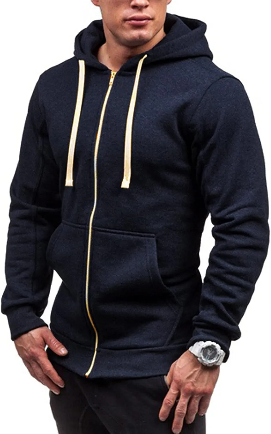 Men's Hoodie Comfortable Loose Solid Hooded Sweater Top Printed Sweatshirt Top Outdoor Men'S Fashion Hoodies And Sun